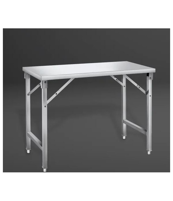 Table De Travail Pliable En Acier Inoxydable - 200X80X90 Cm-VEBA -  Fourniresto