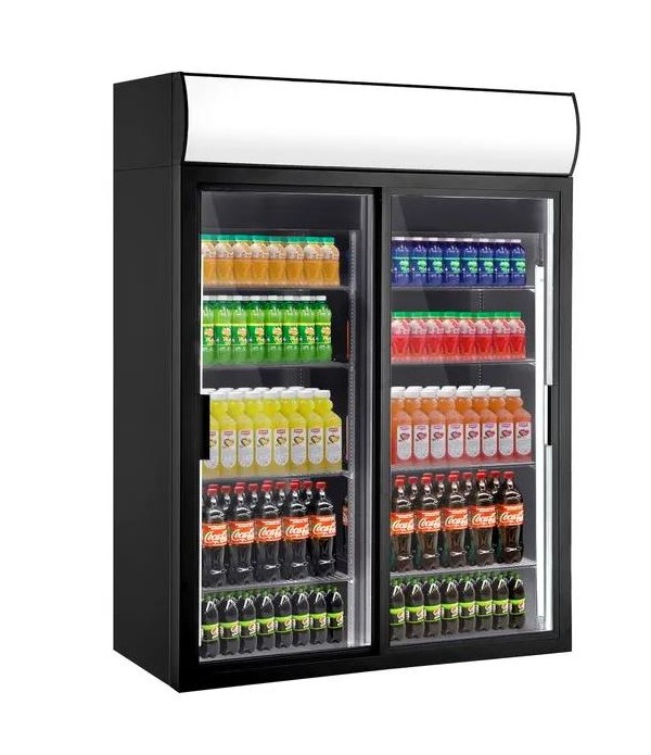 Réfrigérateur à boissons - 1310 litres - avec présentoir publicitaire