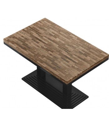 Table en bois massif rectangulaire cadre metalique
