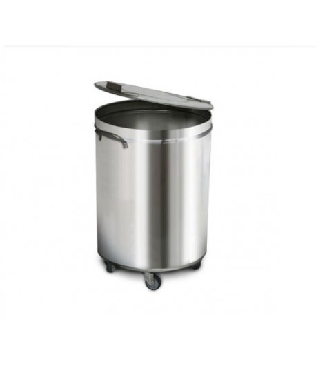 Poubelle automatique cuisine 50 litres ronde acier inoxydable